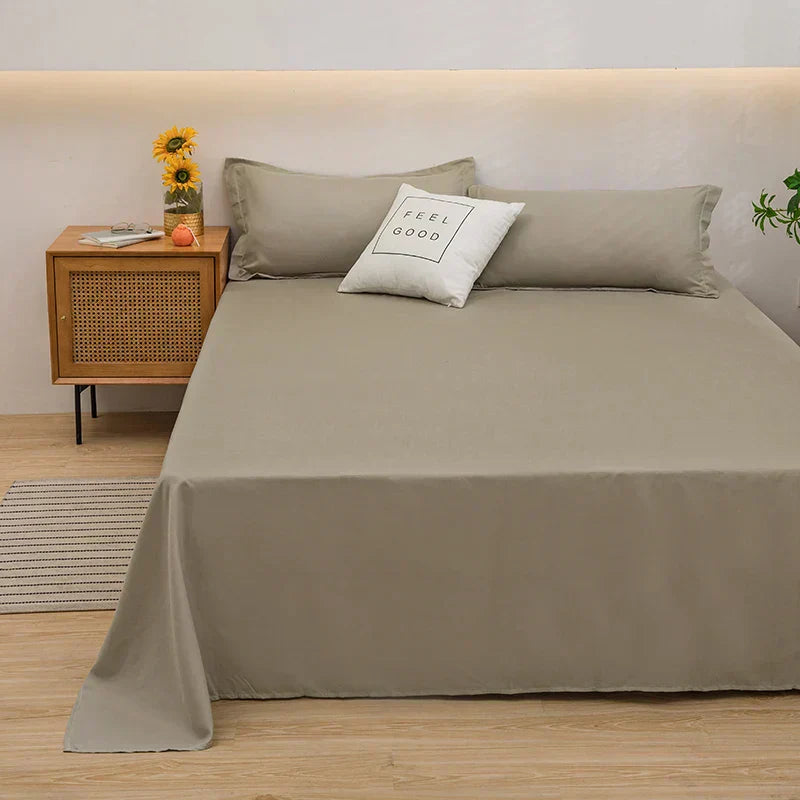 Comfortable Solid Fitted Bed Sheets for Daily Use