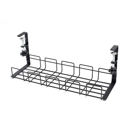 Metal Cable Tray Holder for Desk & Office - 40.5x13x16cm Black