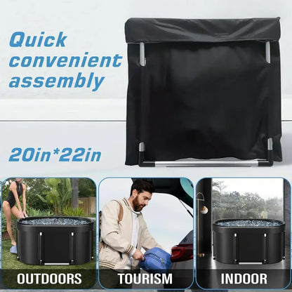 Foldable Cold Plunge Tub for Adults - Portable Ice Bath for Recovery