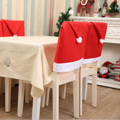 Set of Santa Design Chair Covers for Christmas – Decorative Seat Covers