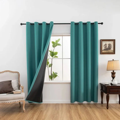 Thermal Lined 100% Blackout Curtains for Privacy and Comfort - Modern Design