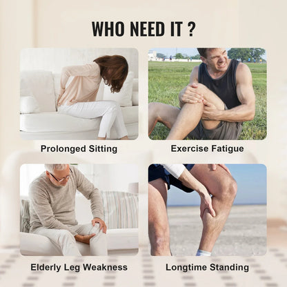 Air Compression Leg Massager with Heat – Full Foot, Calf, Thigh Wraps, 3 Modes & Intensities