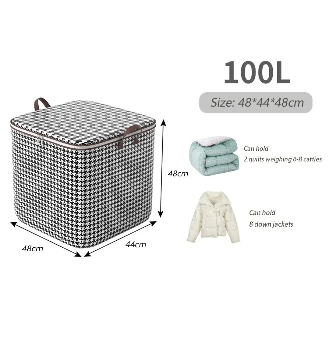 Foldable Storage Bag for Clothes | Large Capacity | Dustproof Organizer for Bedding & Moving
