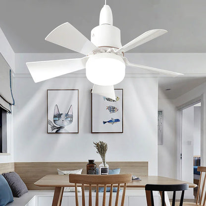 30W Remote-Controlled Ceiling Fan Light - LED Dimming, Quiet Design for Bedroom & Living Room
