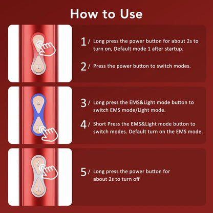 Scalp Comb Massager with 660nm LED Light | 3 EMS Levels, RGB Modes, 6ml Oil Applicator & USB-C