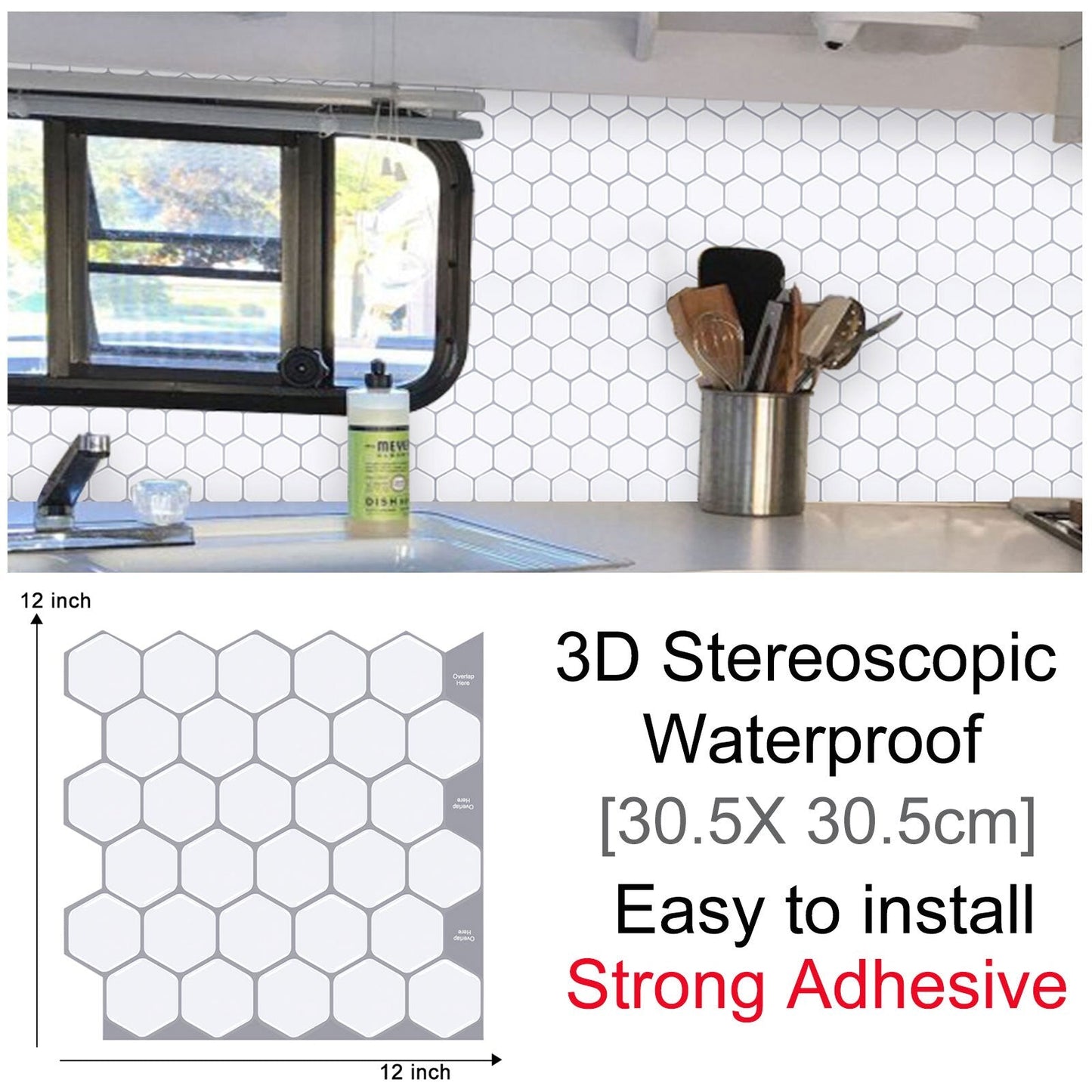 Stylish 3D Hexagonal Wall Decals for Modern Spaces