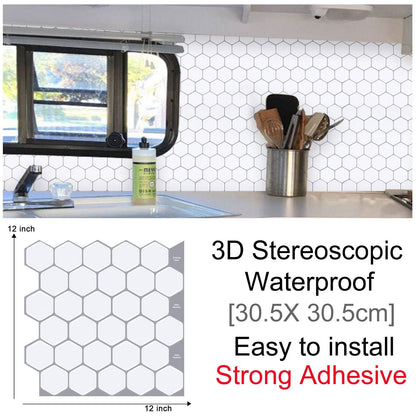 Stylish 3D Hexagonal Wall Decals for Modern Spaces