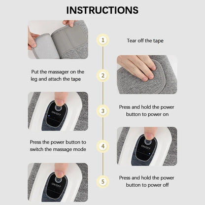 Wireless Leg and Arm Massager with Air Compression, 360° Pressure, 3 Modes, Rechargeable