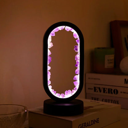 Elegant Natural Crystal Light Fixture – Amethyst Taalita
