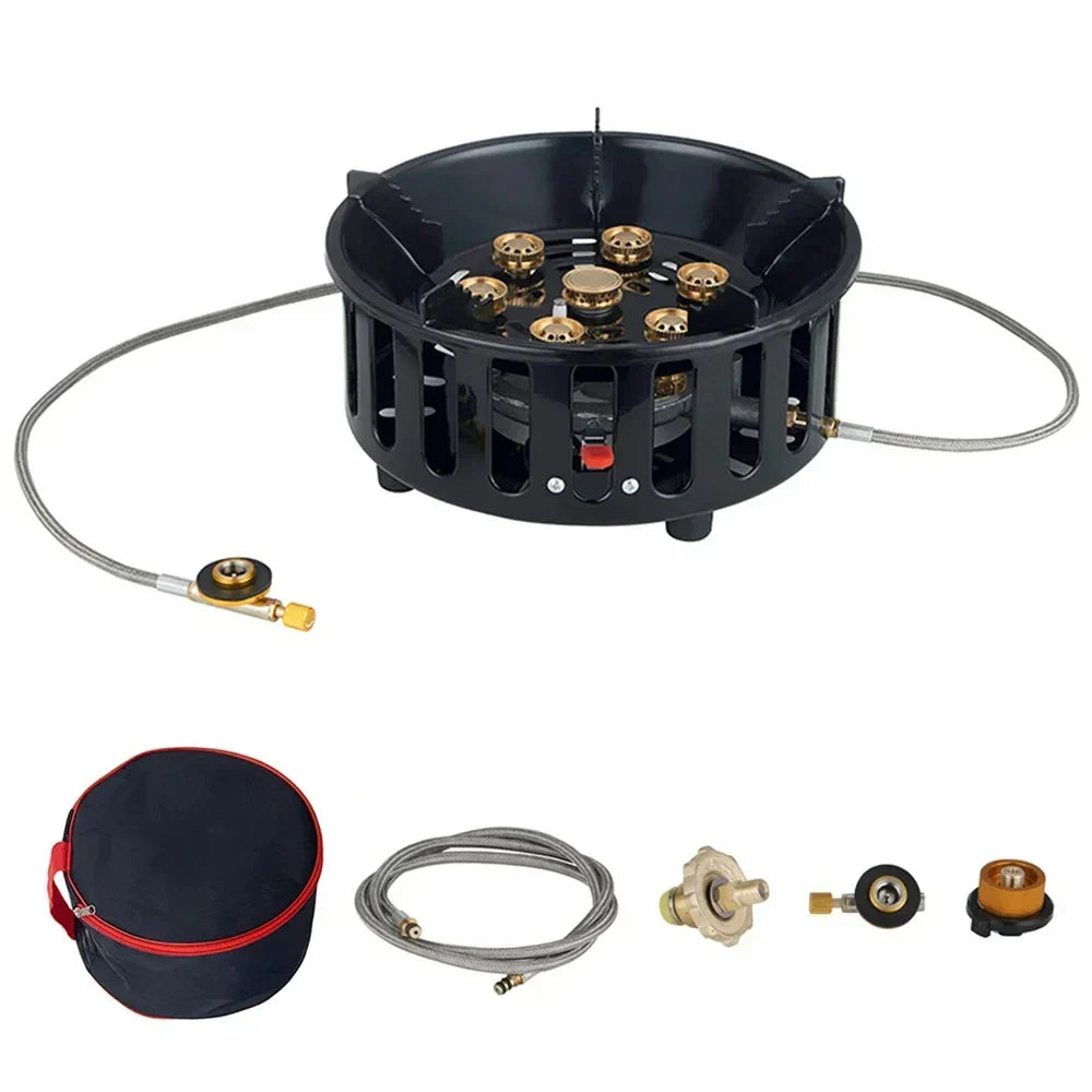 Portable Gas Stove for Camping with Electronic Ignition – 7-Core