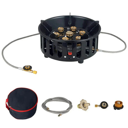 Portable Gas Stove for Camping with Electronic Ignition – 7-Core