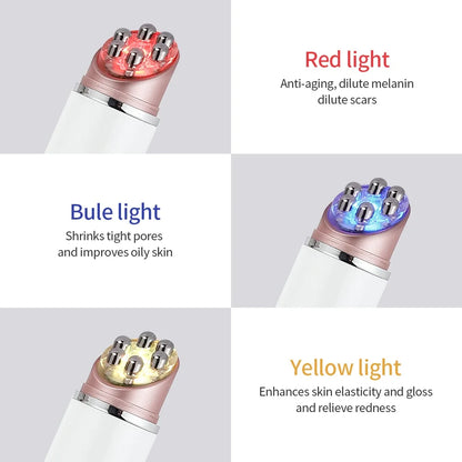 LED Eye and Face Massager with Heat and Vibration – USB Rechargeable, 43°C