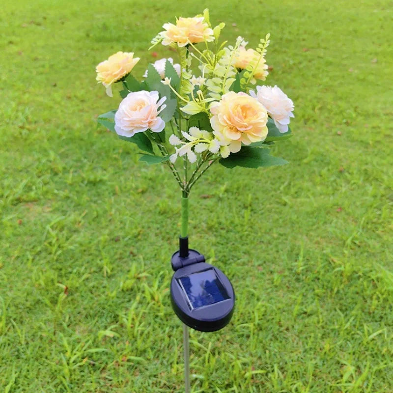 Hibiscus Solar Garden Light | LED Flower Lamp | 62 cm Height | IP65 Rated