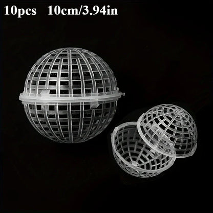Contemporary Hanging Moss Ball | Plastic with Drainage Hole | Orchid and Fern Accessory | Indoor and Outdoor Use