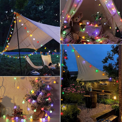 Solar-Powered Outdoor String Lights