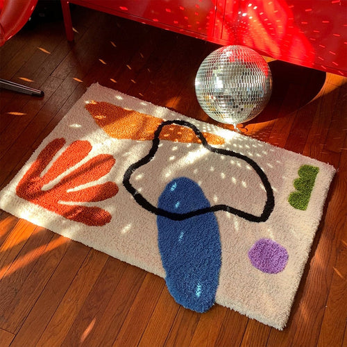 Stylish Abstract Area Rug for Bedroom Décor