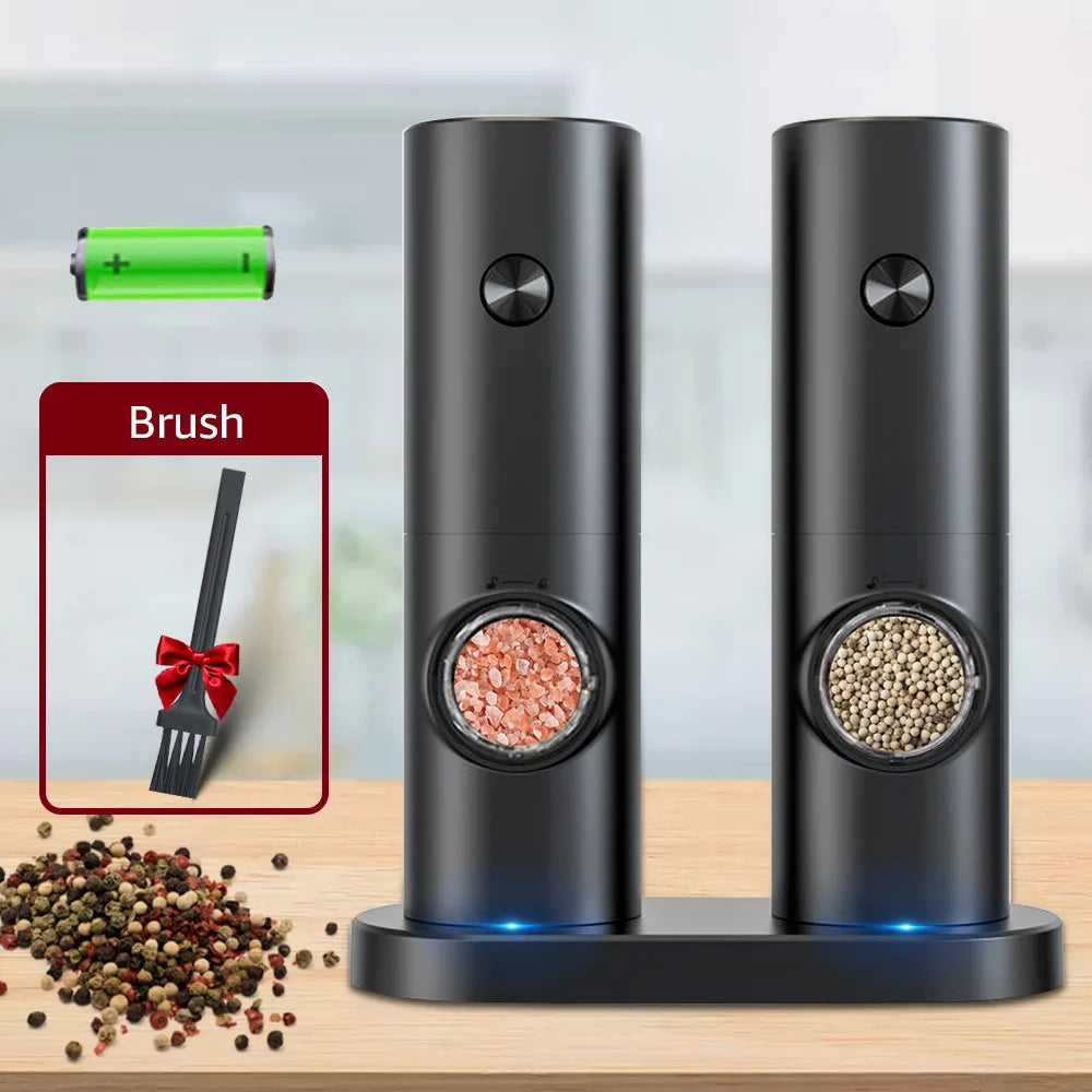 Set of Electric Mills for Salt and Pepper - Spice Grinder