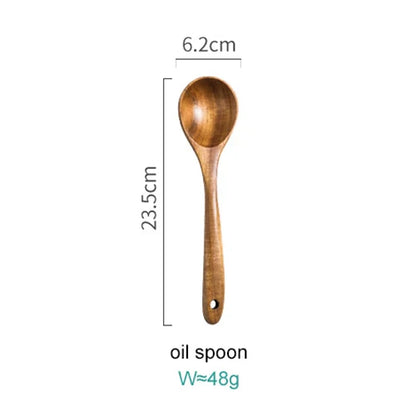 Elegant 8-Piece Acacia Wood Kitchen Utensil Collection