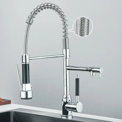 Kitchen Faucet with Dual Outlet