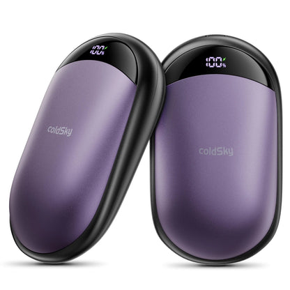 2-Pack Rechargeable Hand Warmers with Digital Display, Portable Electric Warmers