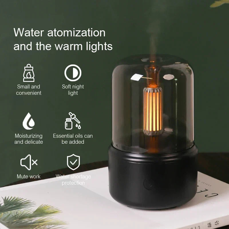 Serenity Mist: 2-in-1 USB Aroma Humidifier & Night Light