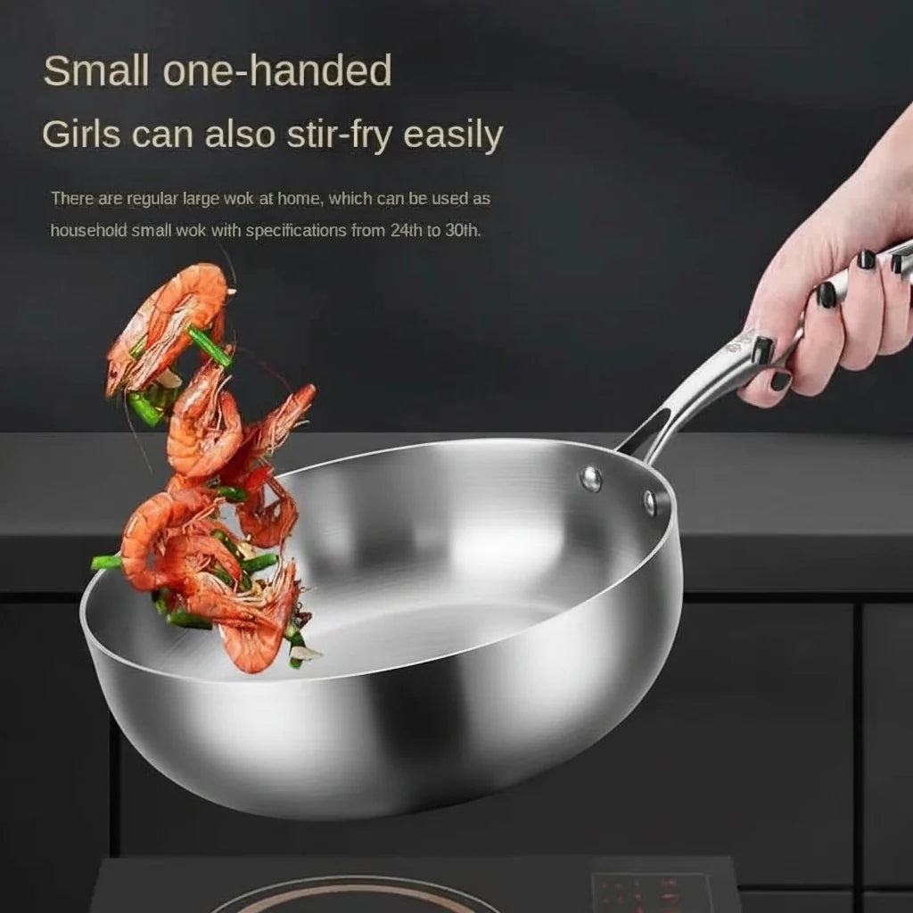 Stainless Steel Cooking Pan for Versatile and Bold Meal Preparation