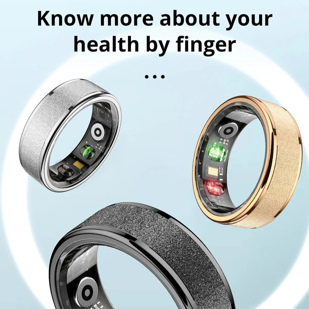 Health Monitoring Smart Ring with Charging Dock | Sleep & Heart Tracker | 5ATM Waterproof | Multiple Sports Modes