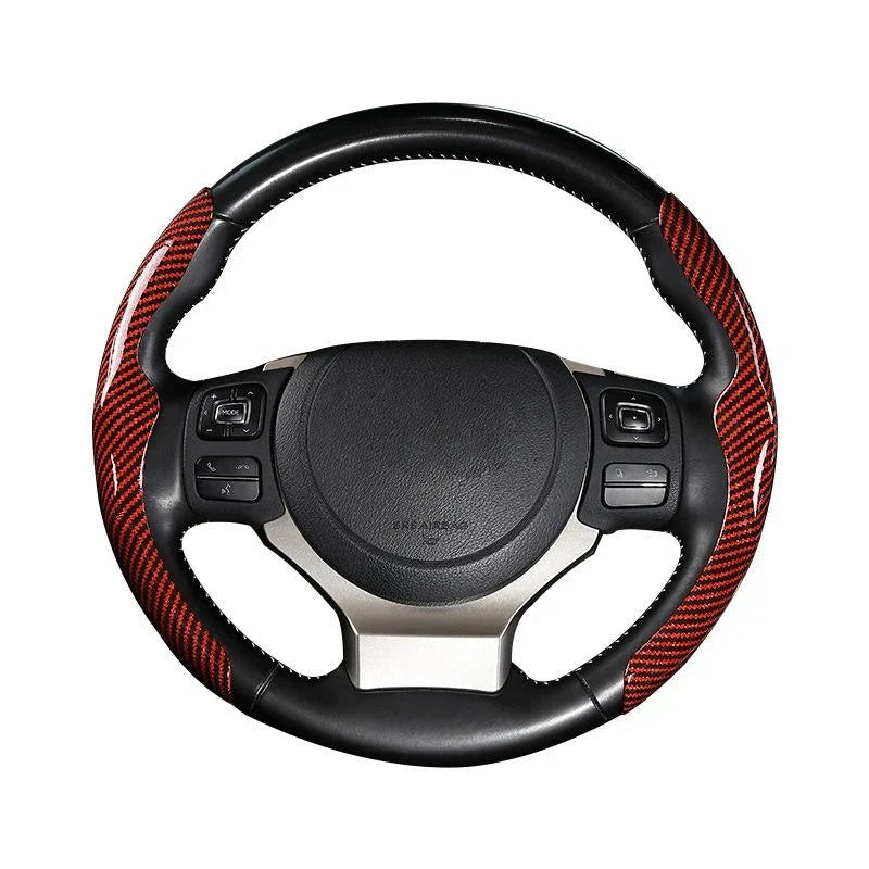 Anti-Slip Steering Wheel Cover with Elegant Carbon Look – Universal Fit