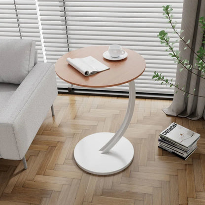 Reinforced Round Side Table for Living Room and Bedroom