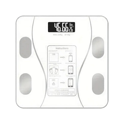 Bluetooth Digital Bathroom Scale with LED Display – Body Fat & Weight Tracker