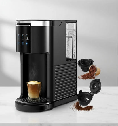 Coffee Maker with Dual Brew Options – K-Cup & Ground, 5 Sizes, 40oz Tank, Touchscreen