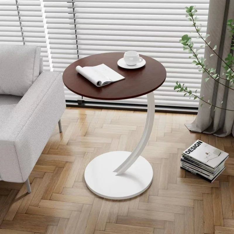 Reinforced Round Side Table for Living Room and Bedroom