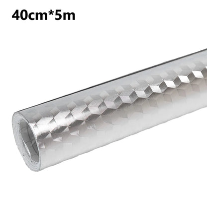Self-Adhesive Kitchen Splash Guard Film | Heat-Resistant Aluminum 40 cm