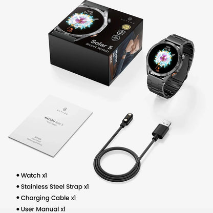 Smartwatch with 1.58" AMOLED Screen, Bluetooth Calling, 100+ Sports Modes & 24-Hour Health Tracking