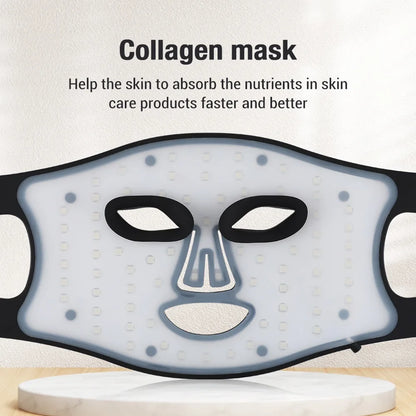 Facial Mask with 72 LEDs - Red, Blue, and 850nm Near-Infrared Light, 3 Levels, 4 Settings & Timer from 5 to 20 Minutes