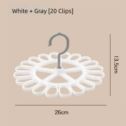 Space-Saving 20-Clip Drying Rack for Socks & Bras – Versatile Hanger