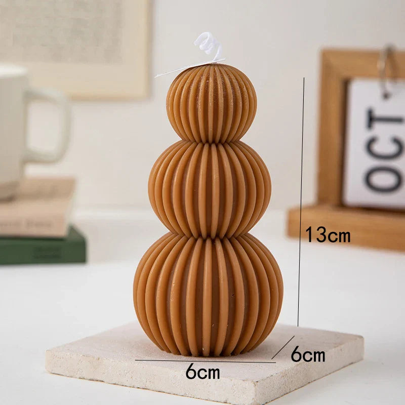 Geometric Candle with Golf Ball Design and Scent