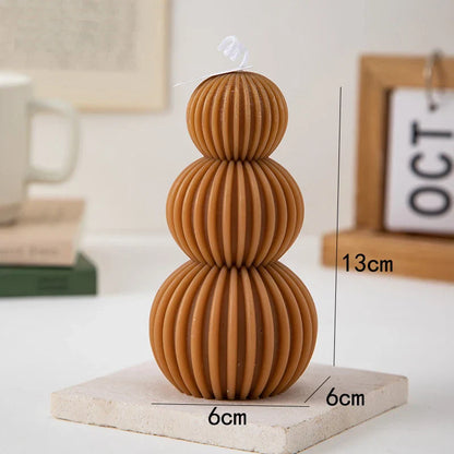 Geometric Candle with Golf Ball Design and Scent