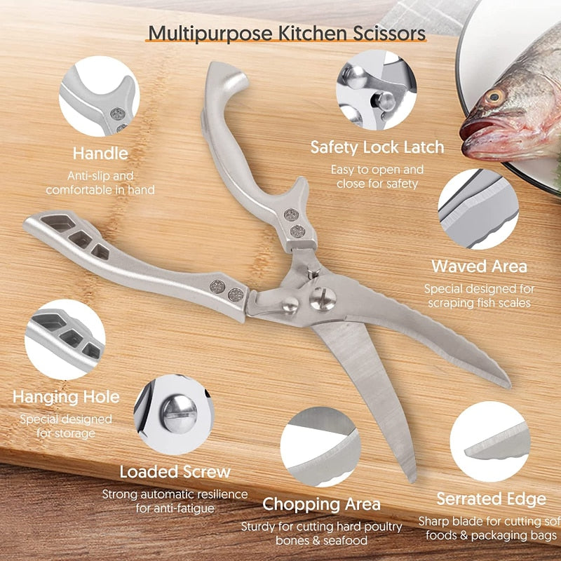 Heavy-Duty Kitchen Scissors - Last Day Discount
