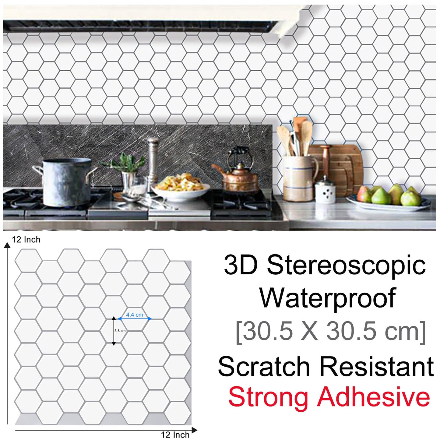 Stylish 3D Hexagonal Wall Decals for Modern Spaces