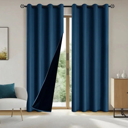 Thermal Lined 100% Blackout Curtains for Privacy and Comfort - Modern Design