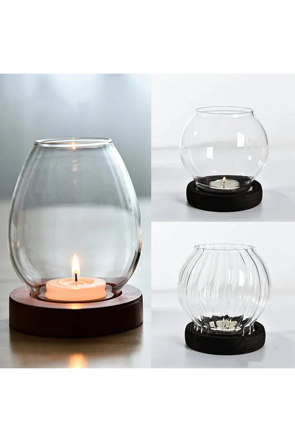 Sturdy Glass Candle Holder for Outdoor Use