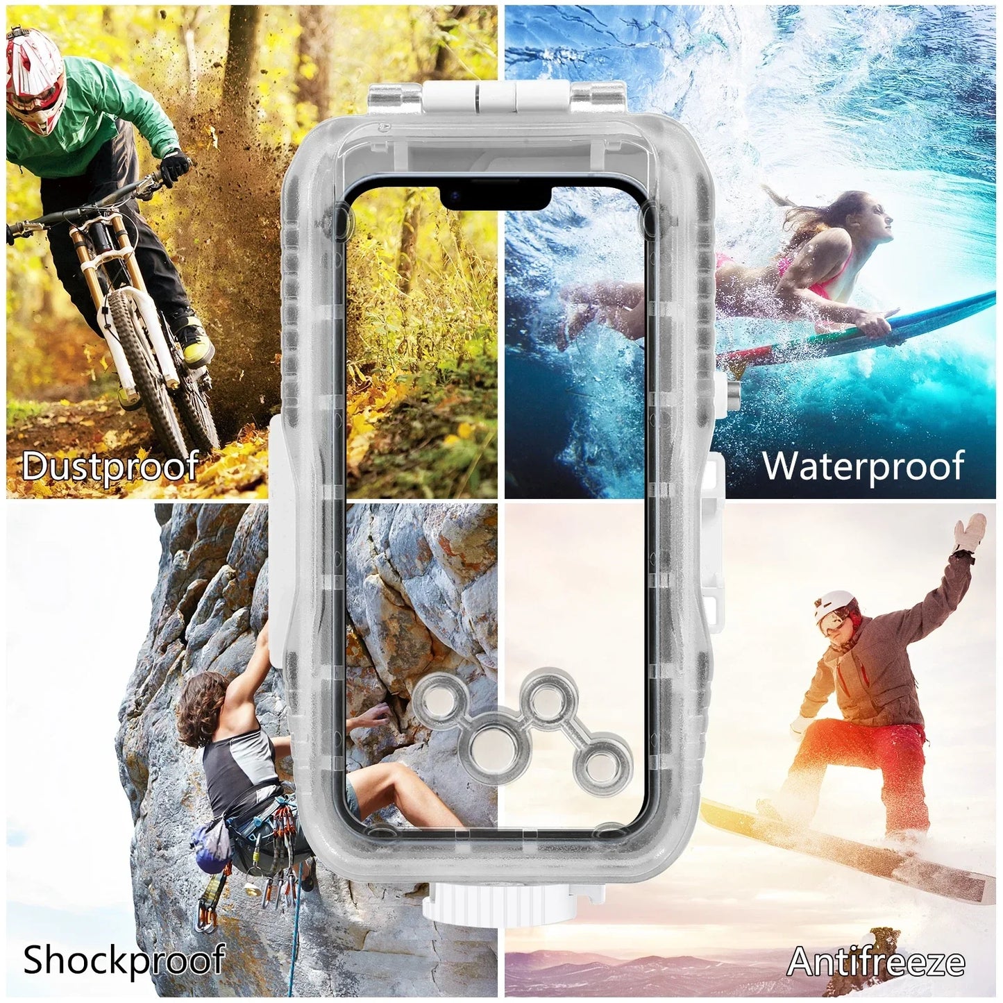 Waterproof Diving Case for iPhone – Touch Control, 40m Depth Protection