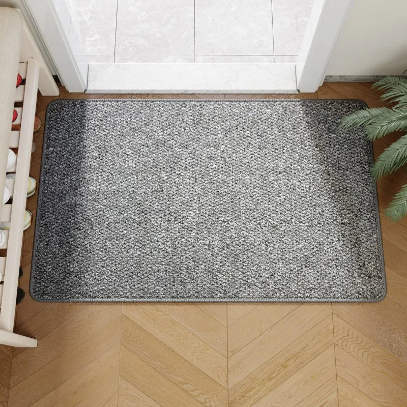 Non-Slip Entry Rug - Durable Faux Jute Outdoor Doormat for Front Door
