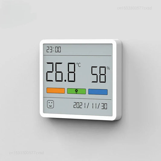Digital Thermometer and Humidity Meter with Clock for Indoor Use