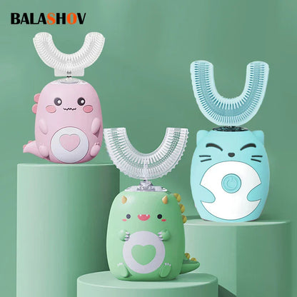 U-Shaped Electric Toothbrush for Kids – 360° Sonic with Soft Bristles