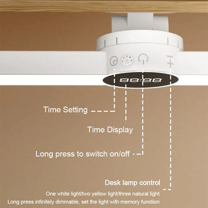 LED Desk Lamp with 3-in-1 Design - Touch Control & Magnetic Mount