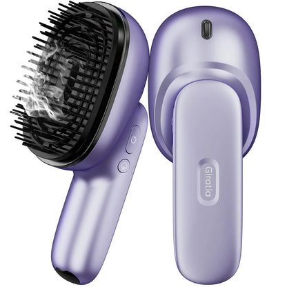 Scalp Massage Brush with Essential Oil Sprayer | 2 Vibration Settings, 4 Oil Cartridges, USB Rechargeable & Washable
