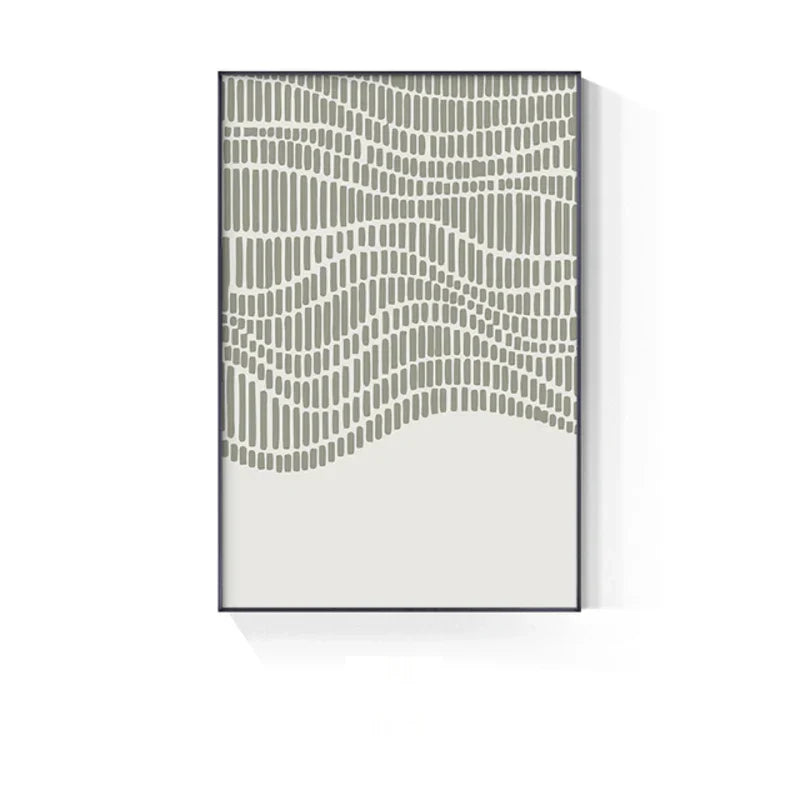 Modern Geometric Canvas Prints in Green Tones for Stylish Spaces