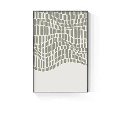 Modern Geometric Canvas Prints in Green Tones for Stylish Spaces